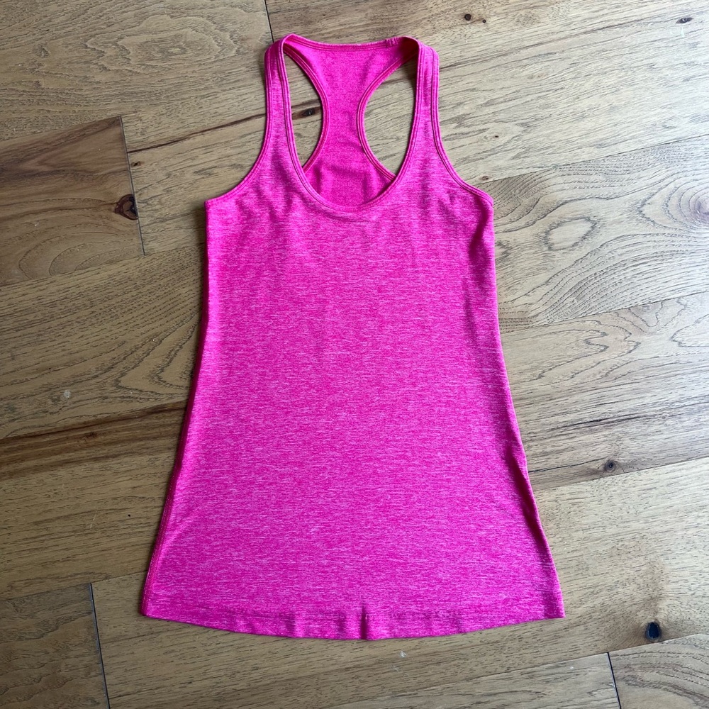 Lululemon Cool Racerback Heather Pink Size 6 EUC